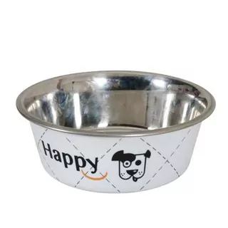 ZOLUX Nerezová miska HAPPY 17cm / 0,8l biela