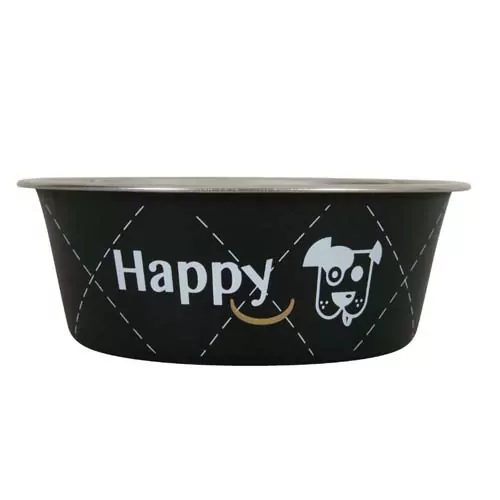 ZOLUX Nerezová miska HAPPY 17cm / 0,8l čierna