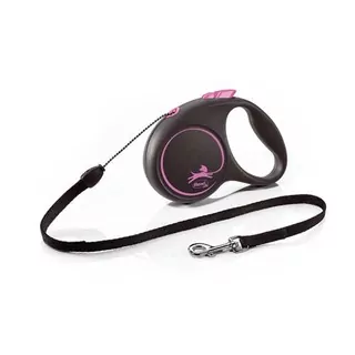 flexi Black Design M lanko 5m ružová do 20kg