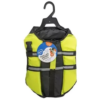 DUVO+ Záchranná plávacia vesta pre psa XL 70cm čierna-žltá