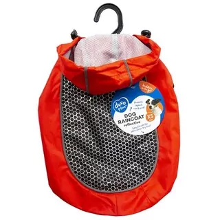 DUVO+ Pršiplášť pre psa červeno-čierny M - 50cm