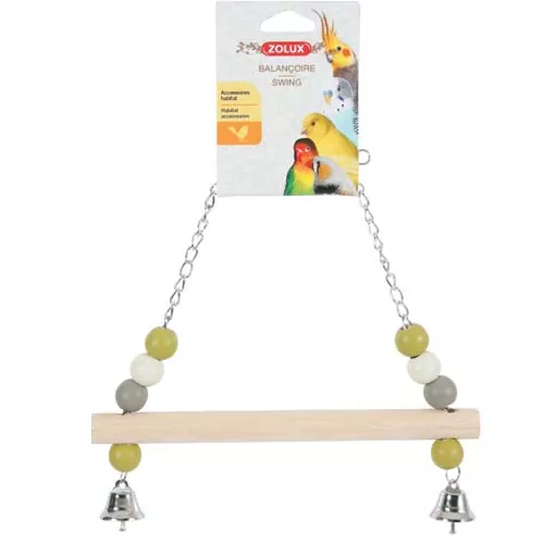 ZOLUX Hojdačka pre vtáky drevená s retiazkou 26cm (ZOLUX)