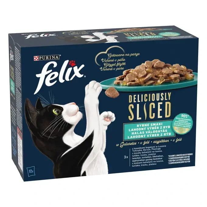 FELIX® Deliciously Sliced multipack Fish Selection 12×80 g