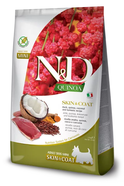 Farmina N&D dog QUINOA (GF) adult mini, skin & coat, duck & coconut 0,8 kg