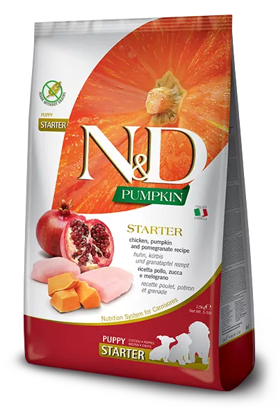 Farmina N&D dog PUMPKIN (GF) puppy starter all breeds, chicken & pomegranate 2,5 kg