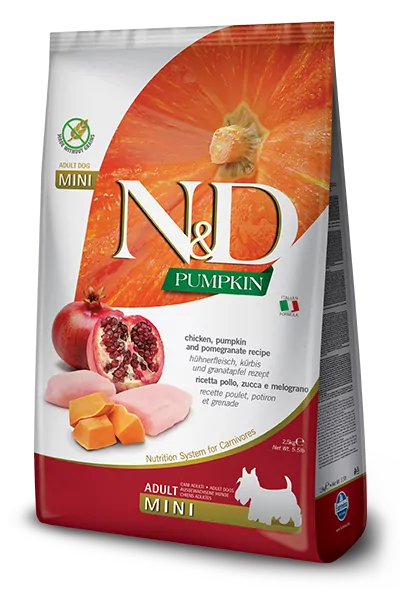 Farmina N&D dog PUMPKIN (GF) adult mini, chicken & pomegranate 0,8 kg