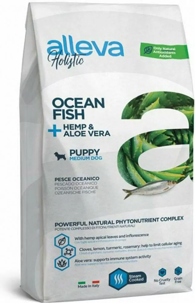 Alleva HOLISTIC dog puppy & junior medium fish 12 kg