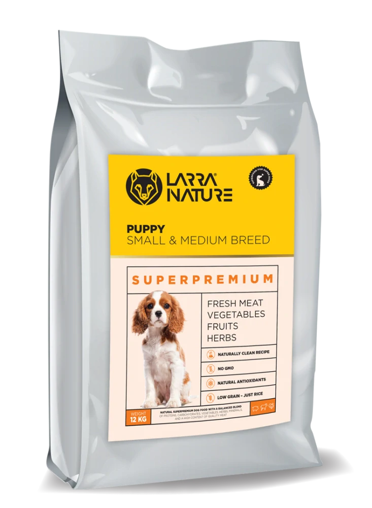 Larra Nature Puppy Malé a Stredné Plemená Superprémium 28/18 3x12kg