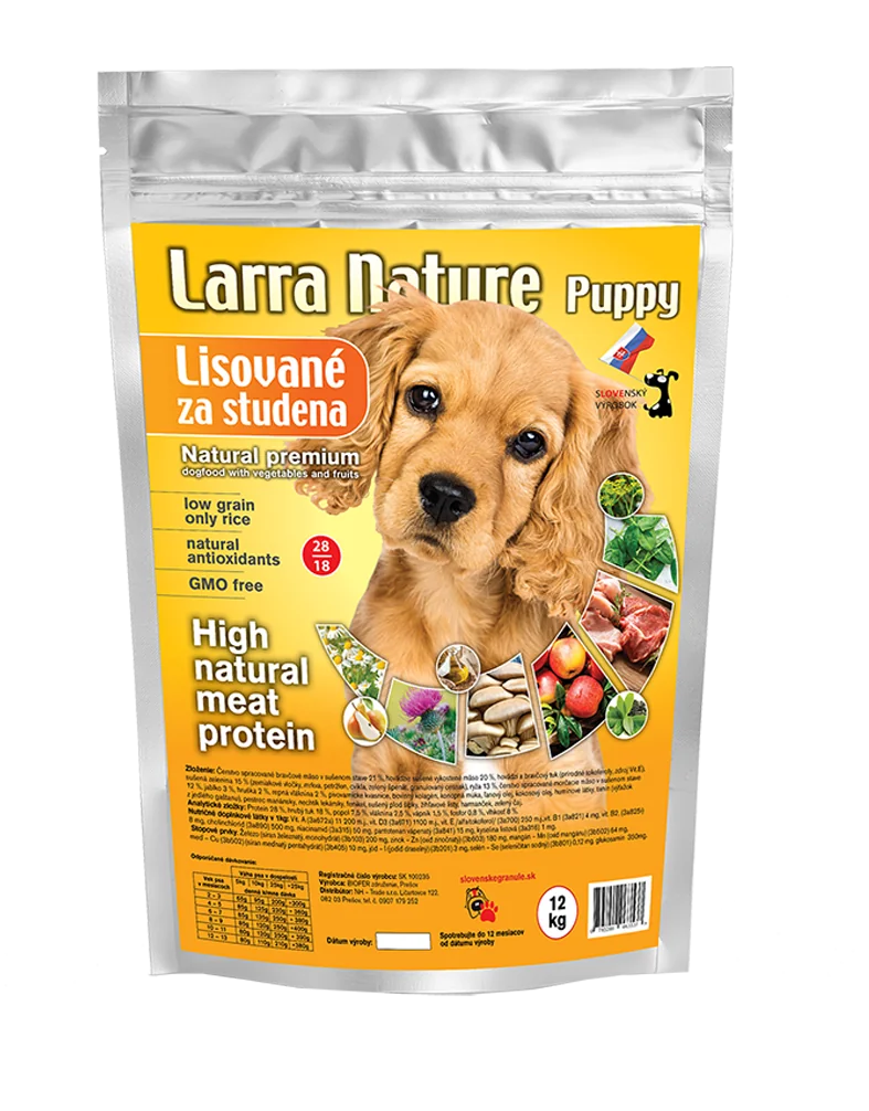 Larra Nature Puppy Lisované za studena 28/18 2x12kg