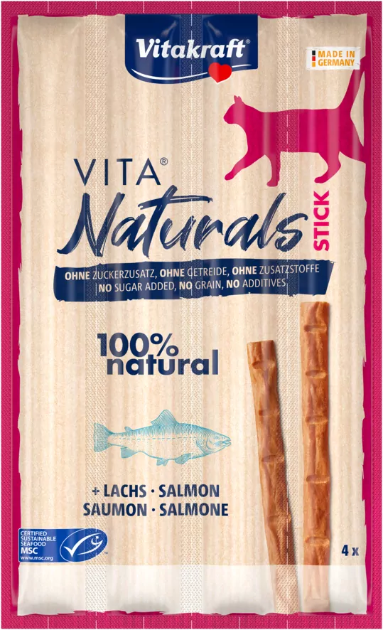 Vitakraft VITA NATURALS CAT STICK LOSOS 4X5G