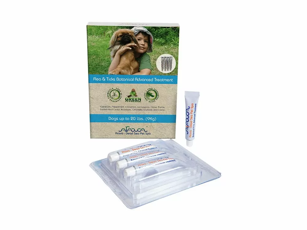 Šetrné bylinné antiparazitné pipety pre psy od 0-9kg Arava v balení 4x4ml