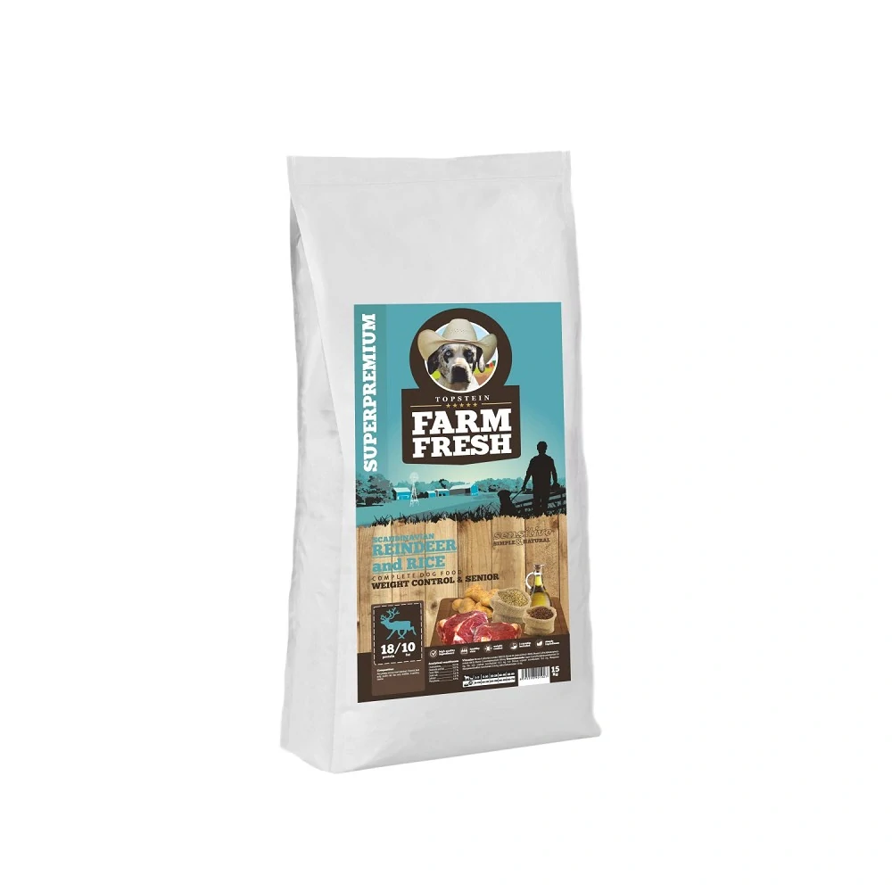 Farm Fresh Scandinavian Reindeer a Rice Weight Control & Senior 15 kg