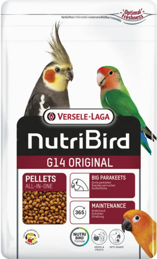 VL Orlux NutriBird G14 Original- extrudy pre stredne veľké papagáje s ovocím na denné kŕmenie 10 kg