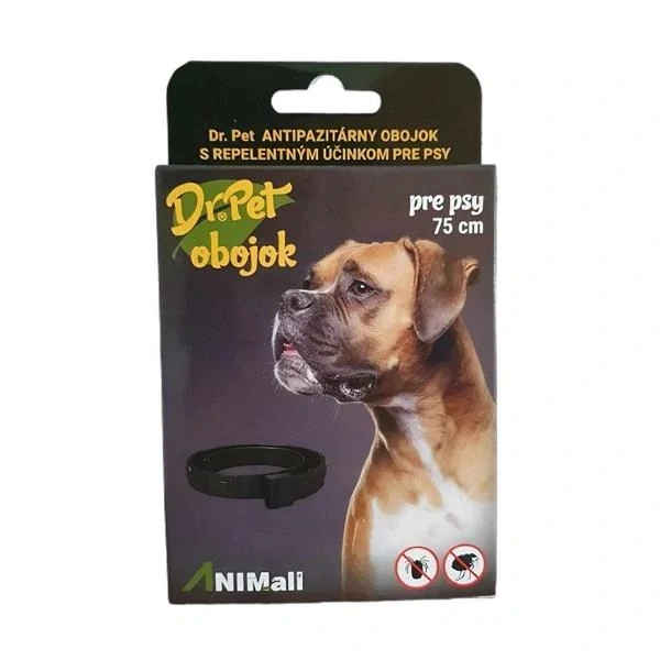 Obojok Dr.Pet pre psy 75 cm antiparazitárny ČIERNY