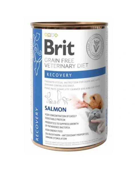 Brit Veterinary Diets GF cat + pes Recovery 400 g konzerva