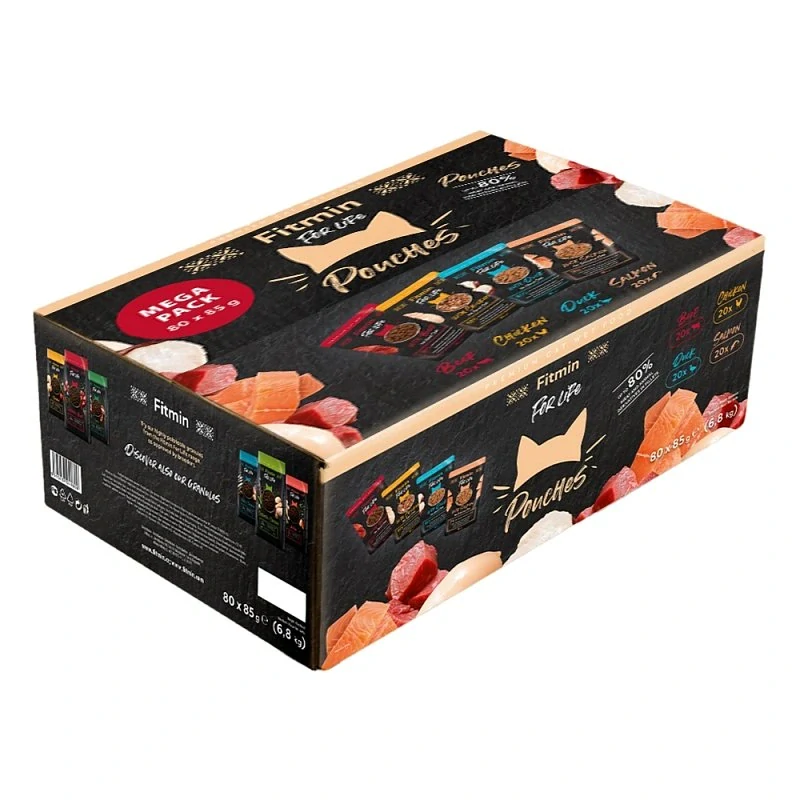 Fitmin cat For Life pouch megapack 80x85g