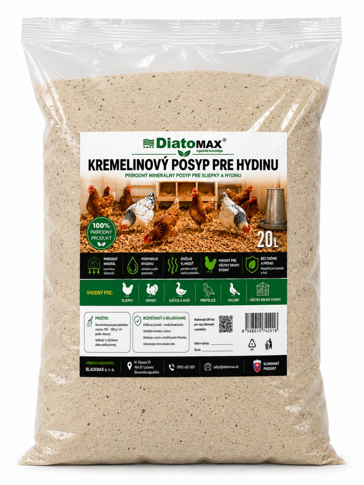 DIATOMAX™ – KREMELINOVÝ POSYP PRE HYDINU 20L