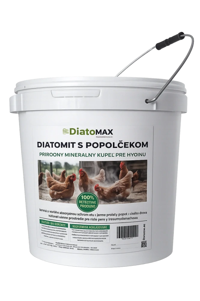 DIATOMIT s POPOLČEKOM – kúpeľ pre hydinu 20L