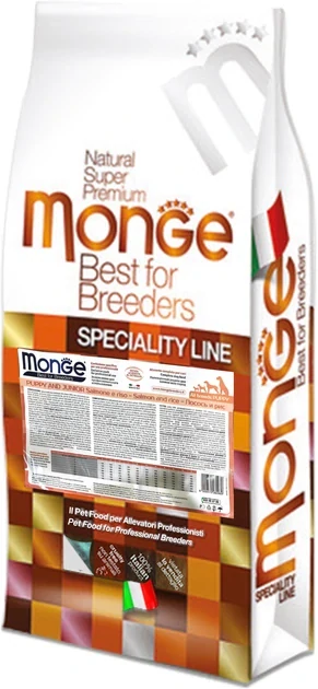 MONGE BREEDER MONOPROTEIN PUPPY & JUNIOR 15kg s lososom a ryžou kompletné krmivo pre šteňatá