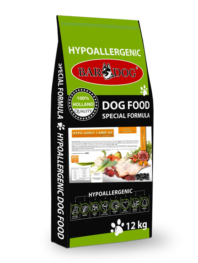 BARDOG Lisované granule HYPO Adult Lamb 60 12 kg