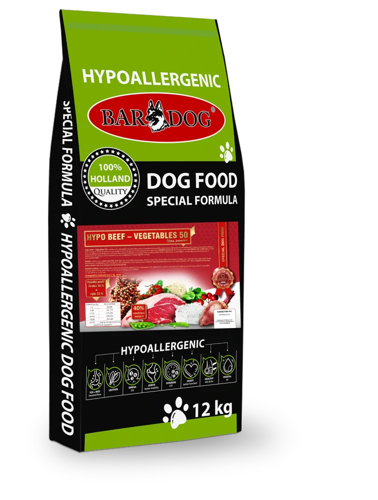 BARDOG HYPO BEEF – VEGETABLES 12 kg