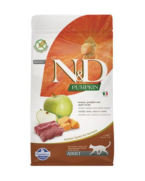 Farmina N&D cat PUMPKIN (GF) adult, venison & apple 1,5 kg