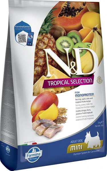 Farmina N&D dog TROPICAL SELECTION (AG) adult mini, herring 5 kg