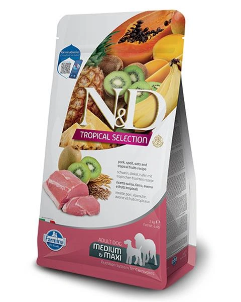 Farmina N&D dog TROPICAL SELECTION (AG) adult medium & maxi, pork 10 kg