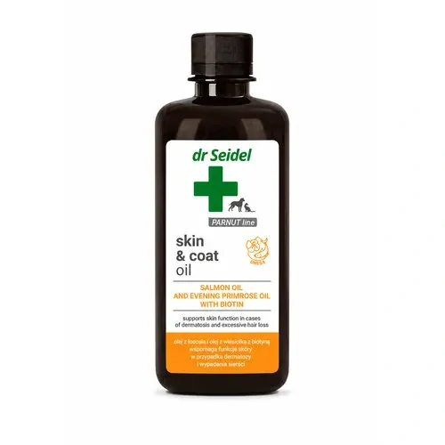 Dr Seidel Skin & Coat Oil 250ml olej na podporu kože a srsti pri dermatóze pre psov a mačky