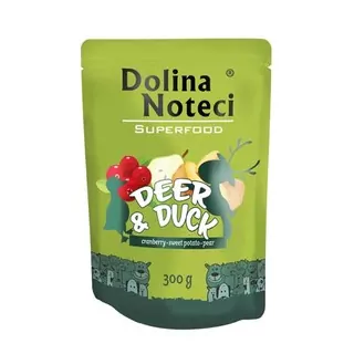 DOLINA NOTECI SUPERFOOD 300g jeleň a kačica pre psov 80% mäsa