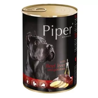 PIPER ADULT 400g konzerva pre dospelých psov hovädzia pečeň a zemiaky