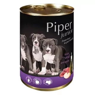 PIPER JUNIOR 24X400g teľacie mäso a jablko konzerva pre šteniatka