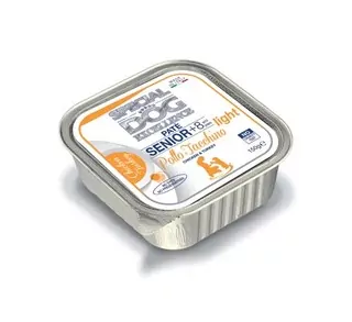 MONGE SPECIAL DOG EXCELLENCE SENIOR LIGHT pate kura & morka 150g vanička
