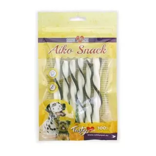 COBBYS PET AIKO SNACK Chicken stix 50g točená tyčinka z byvolej kože s kuracou plnkou