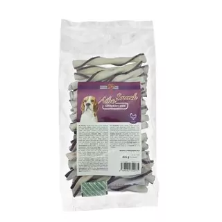 COBBYS PET AIKO SNACK Chicken stix 400g (+/- 50ks) točená tyčinka z byvolej kože s kuracou plnkou