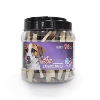 COBBYS PET AIKO Twist Stix 12cm Mlieko+Jahňa 