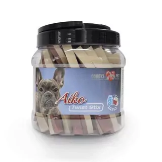 COBBYS PET AIKO Twist Stix 12cm Mlieko+Hovädzina 