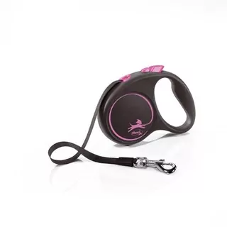 flexi Black Design S popruh 5m ružová do 15kg