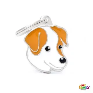 MF WHITE AND BROWN JACK RUSSELL 2,2x2,1cm gravírovateľný prívesok