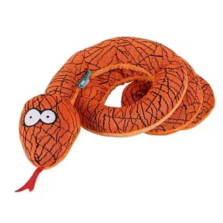 EBI COOCKOO Reggie pískacia hračka - had 140x10x10cm oranžová