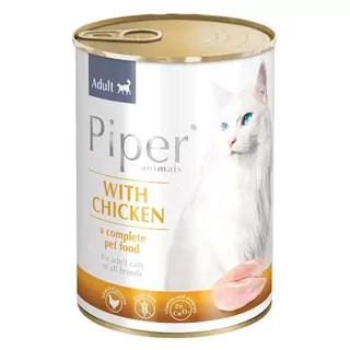 PIPER CAT ADULT 24x400g kuracie mäso konzerva pre dospelé mačky