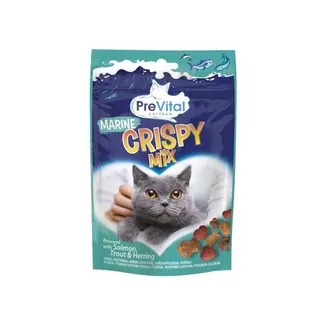 PreVital Snack chrumkavá pochúťka pre mačky s lososom-pstruhom-sleďom 60g