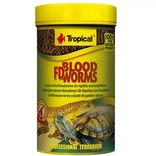 TROPICAL FD Blood Worms 100ml/7g lyofilizované patentky pre plazy a obojživelníky