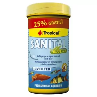 TROPICAL Sanital + aloe 100ml/120g špeciálna akvaristická soľ