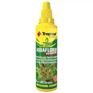 TROPICAL Aquaflorin Potassium 50ml na 500l minerálny preparát s draslíkom pre vodné rastliny