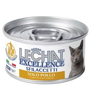 MONGE LECHAT EXCELLENCE FLAKES kompletné krmivo pre dospelé mačky s kuracím mäsom 80g