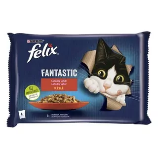 Nestlé FELIX Fantastic cat Multipack hovädzie&kura želé kapsička 4x85 g