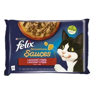 Nestlé FELIX Sensations cat Multipack morka&jahňa kapsička 4x85 g
