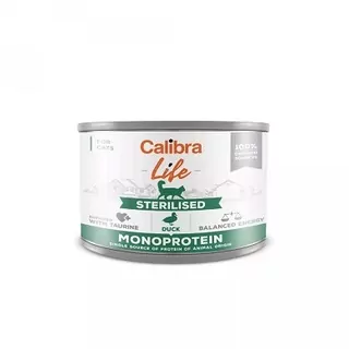 Calibra Cat Life  konz.Sterilised Duck 6x200g