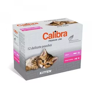 Calibra Cat kapsičky Premium Kitten multipack 12x100g